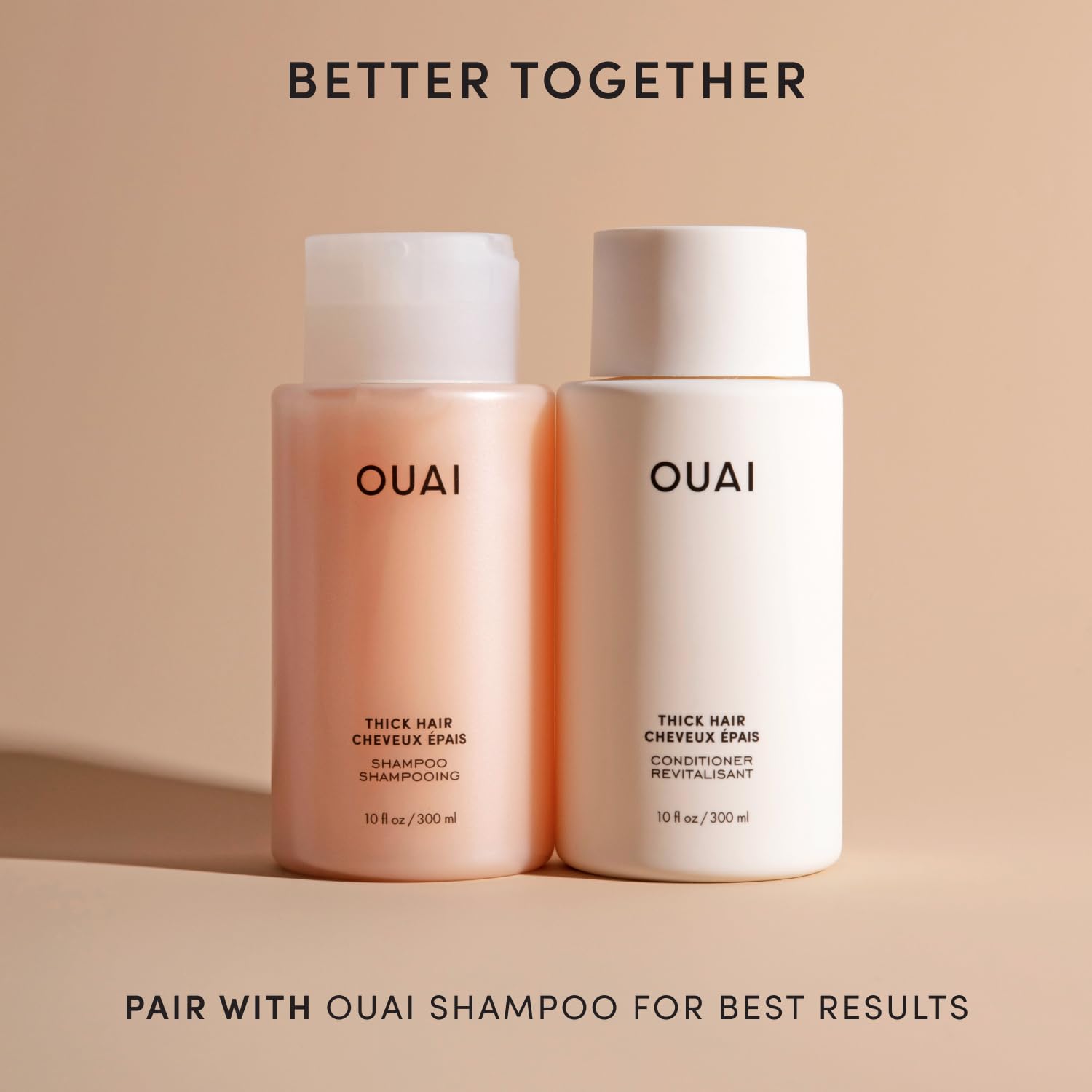 OUAI ingredients collage with marshmallow root, shea butter, avocado oil showcasing hydrating benefits