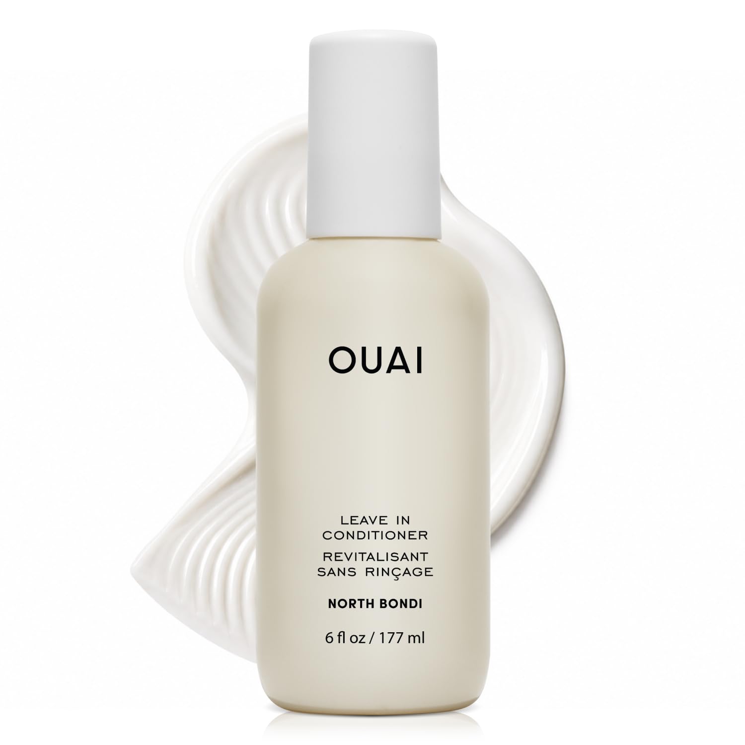 OUAI front label on bottle showing product name and North Bondi scent benefit