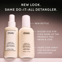 OUAI travel size bottle held in hand conveying portability and on-the-go use