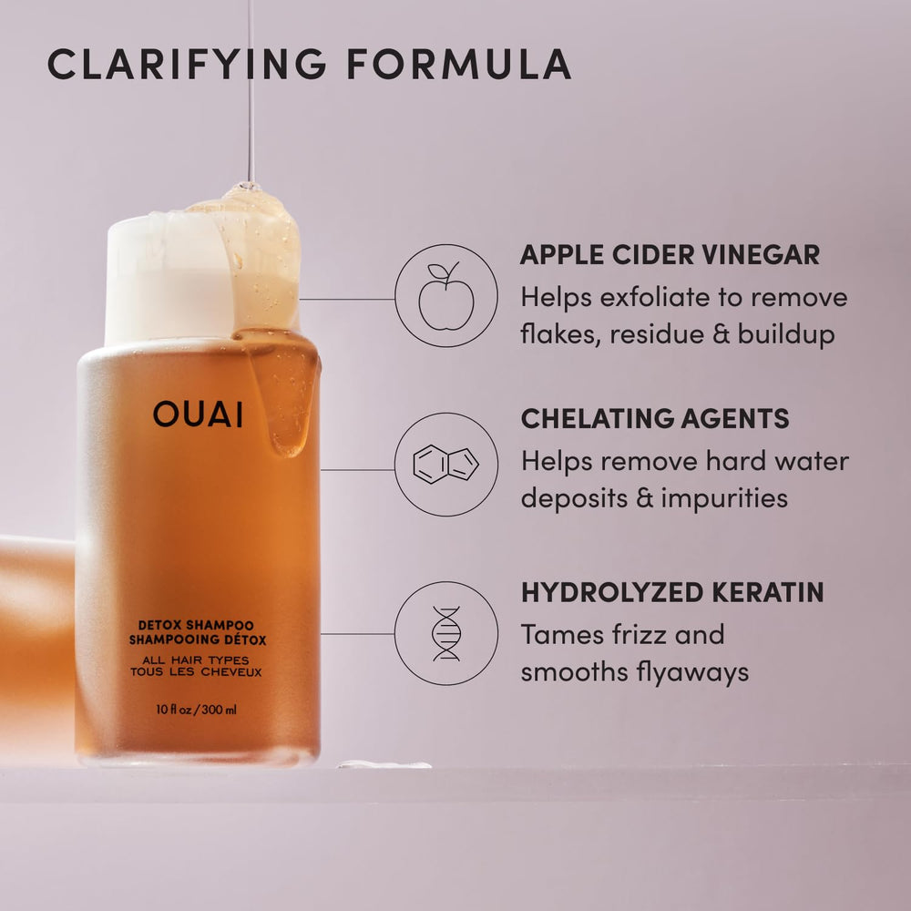 OUAI refill packaging beside original bottle highlighting refill system benefit
