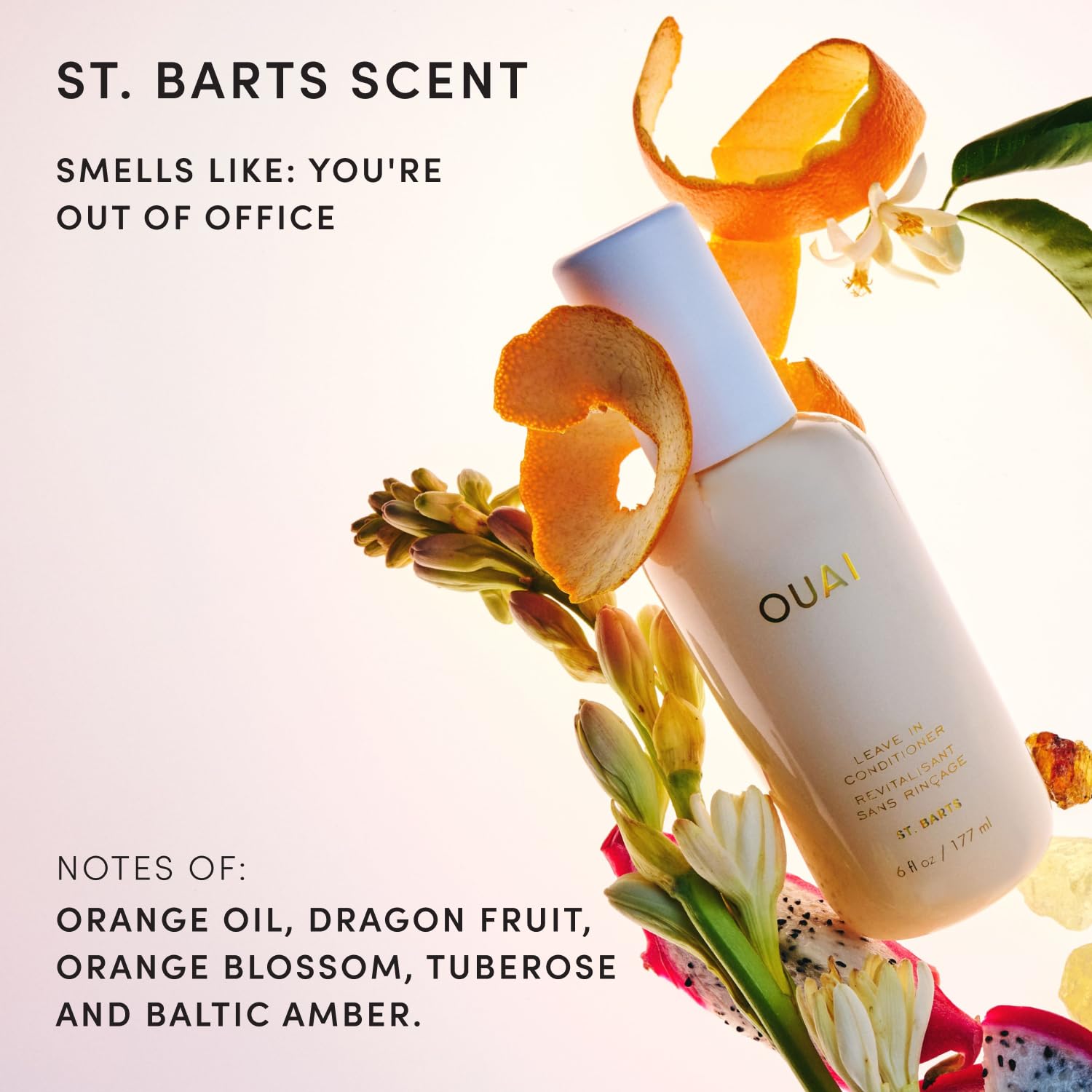 OUAI in-hand at airport gate conveying on-the-go refresh and scent