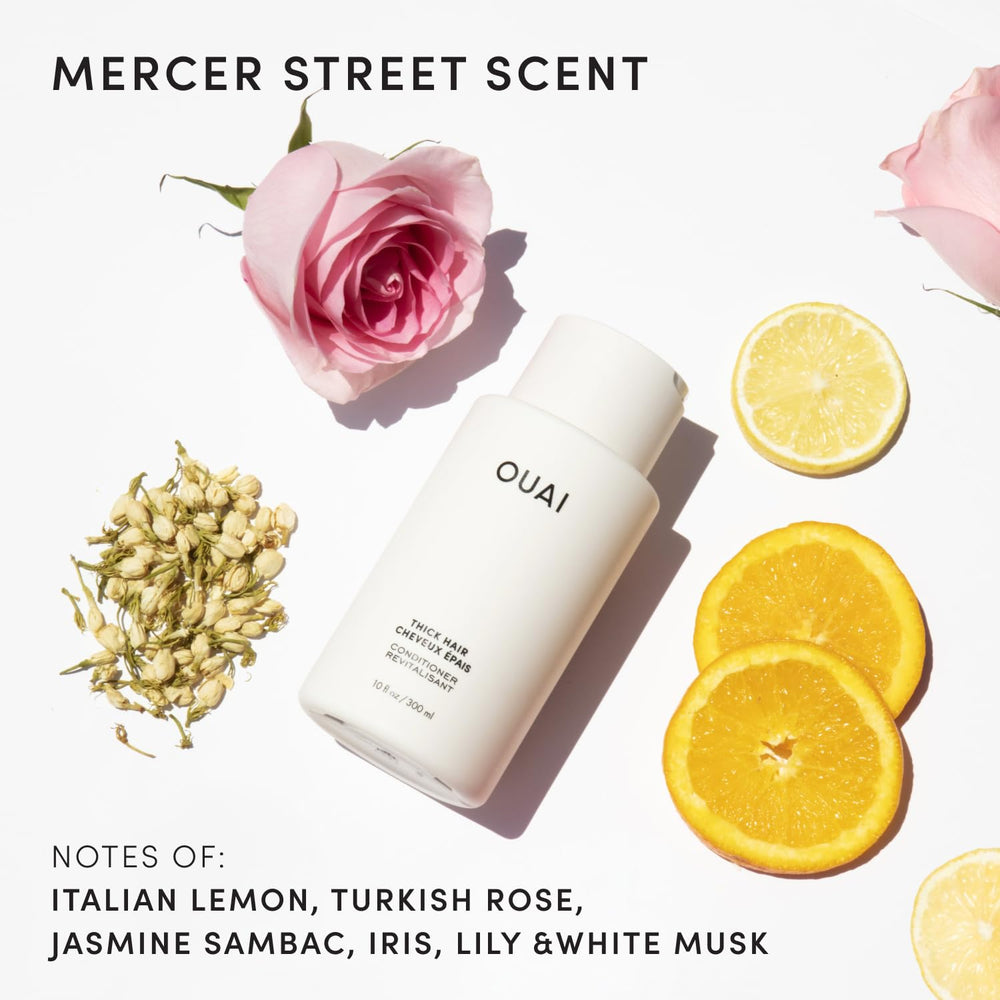 OUAI refill pouch standing upright highlighting eco-friendly refill option and lower waste