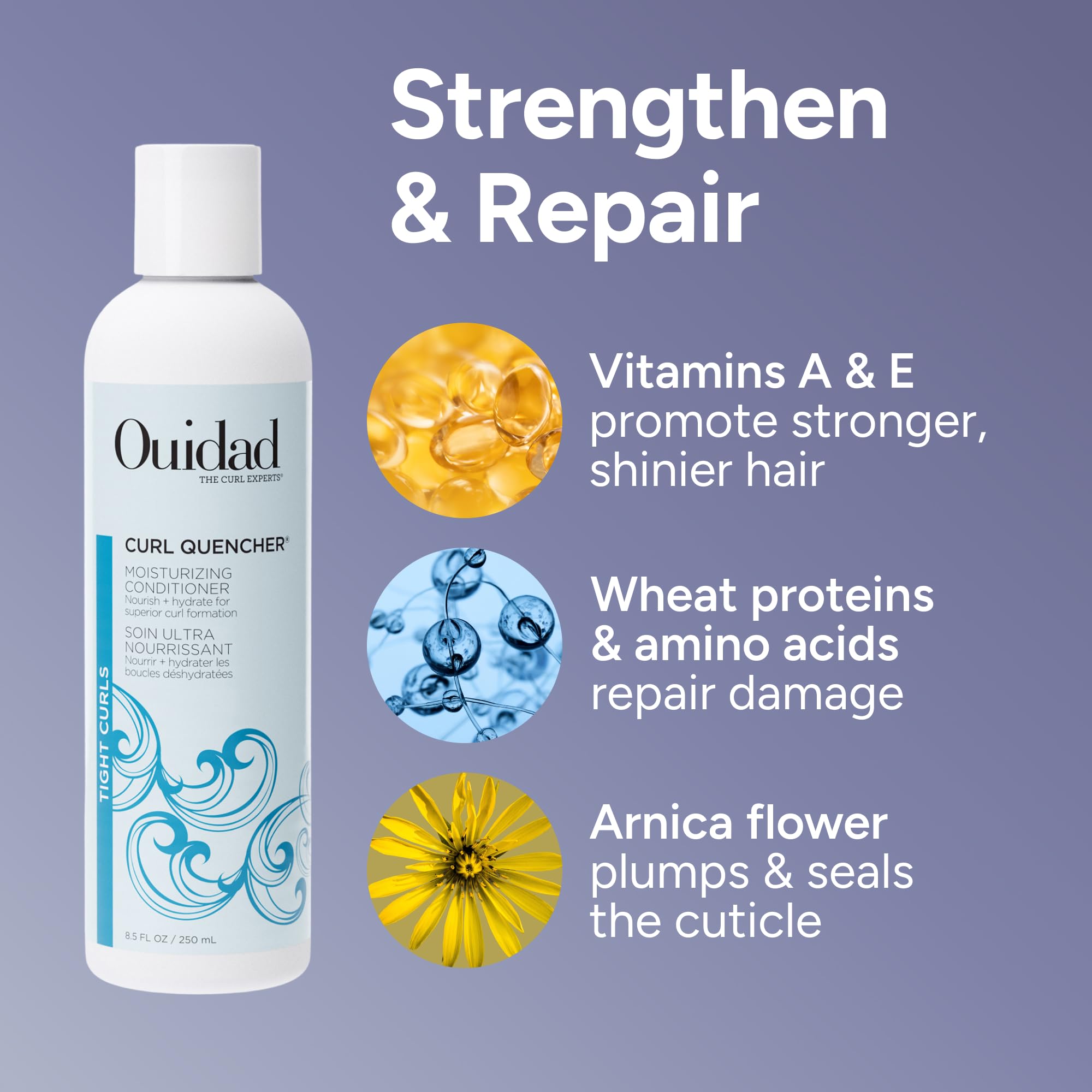 Ouidad conditioner applied to mid-lengths in shower for easier detangling