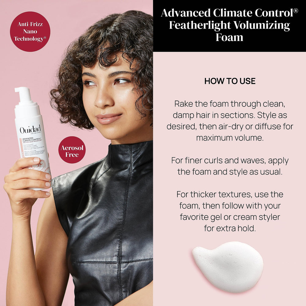 Ouidad before and after showing increased curl volume and definition