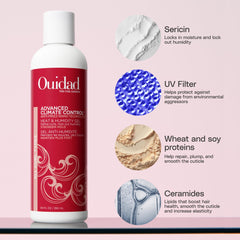 Close up of sericin ingredient depiction highlighting frizz protection