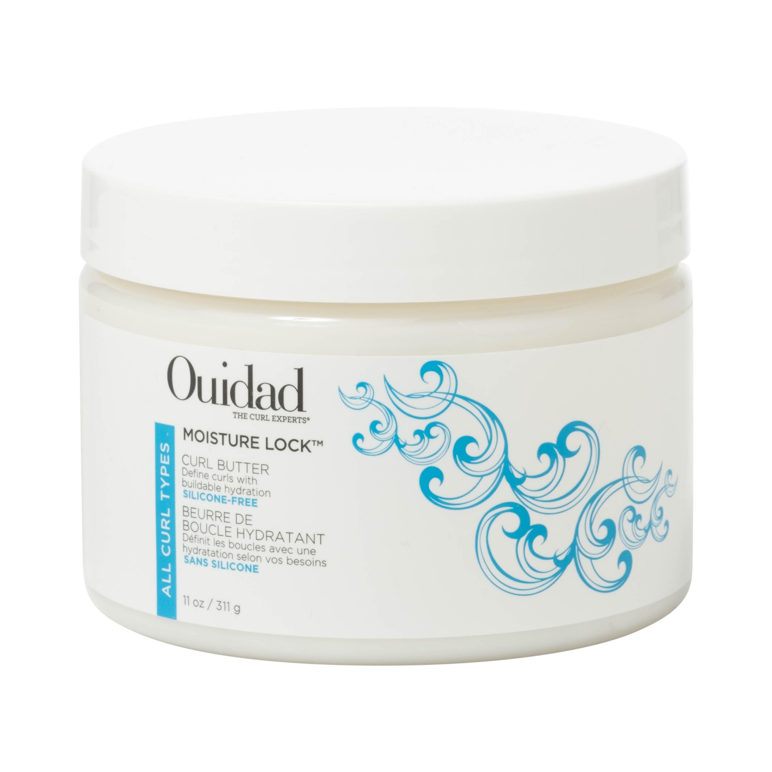 Ouidad jar front packaging showing product and branding benefits