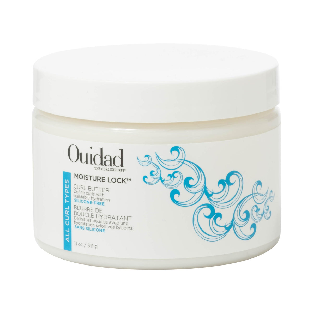 Ouidad jar front packaging showing product and branding benefits