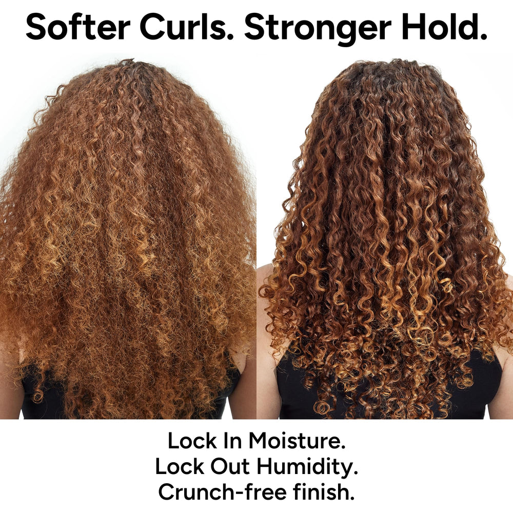 Profile shot of defined curls after using Ouidad for enhanced shape