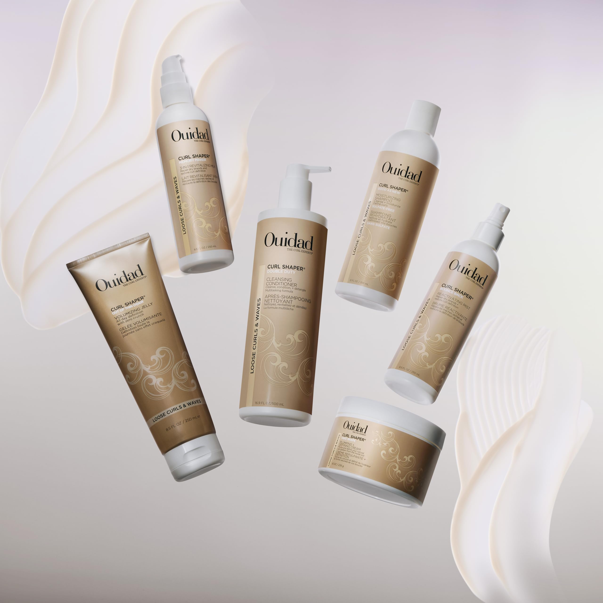 Ouidad label detail focusing on ingredient claims and free-from benefits for informed buyers