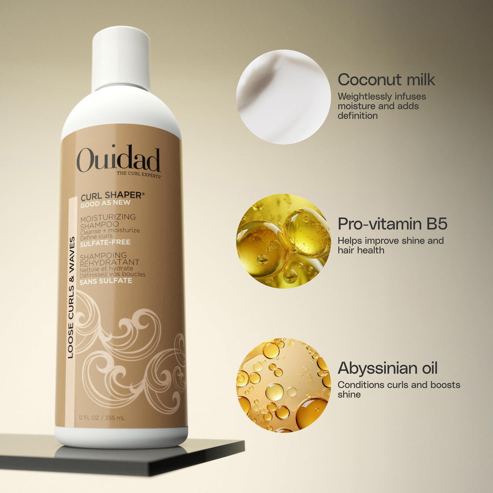 Ouidad foam texture close-up showing gentle lather for soft, hydrated curls