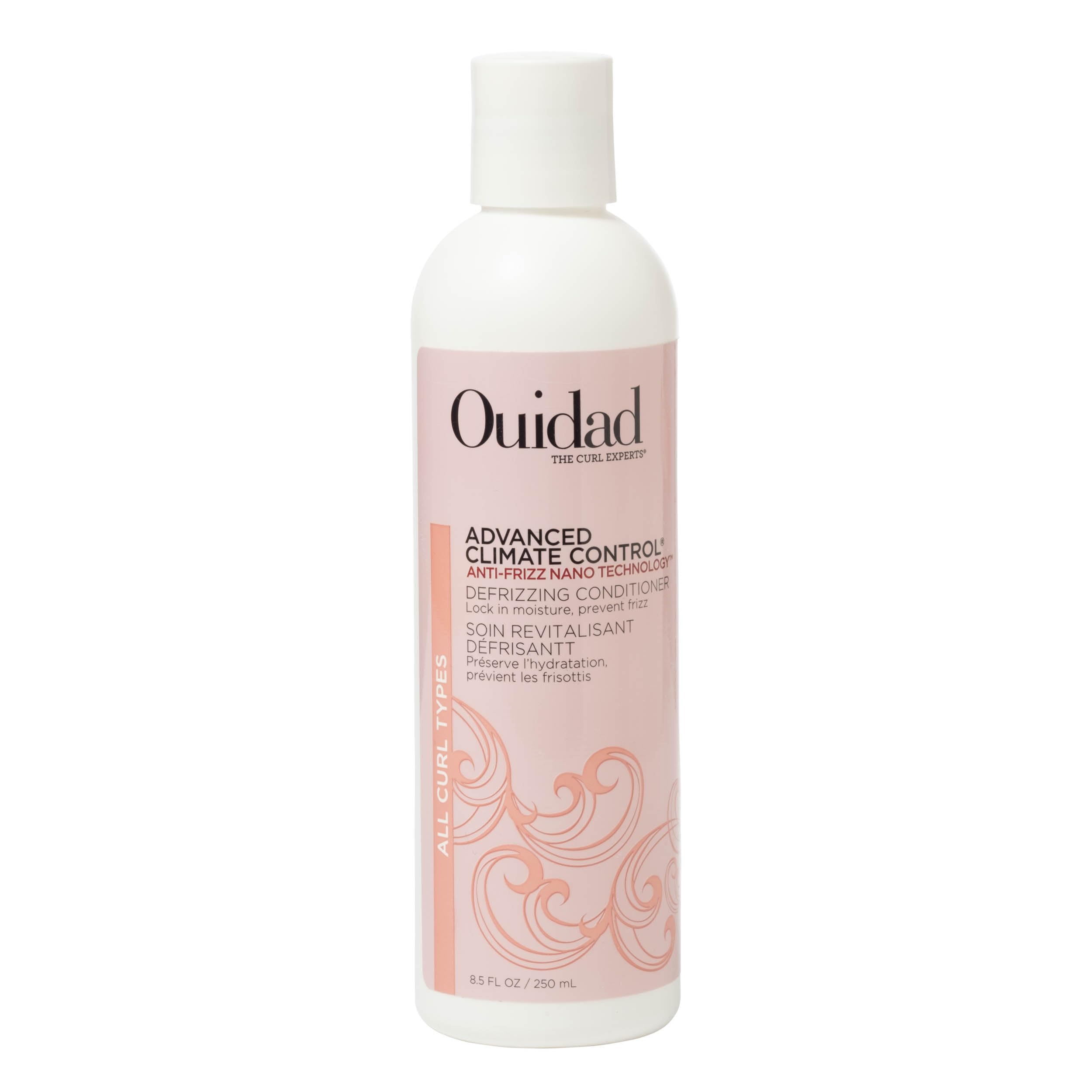 Ouidad front bottle showing product name and sleek packaging for easy identification