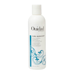 Ouidad front packaging shows curl-quenching shampoo and hydration benefits