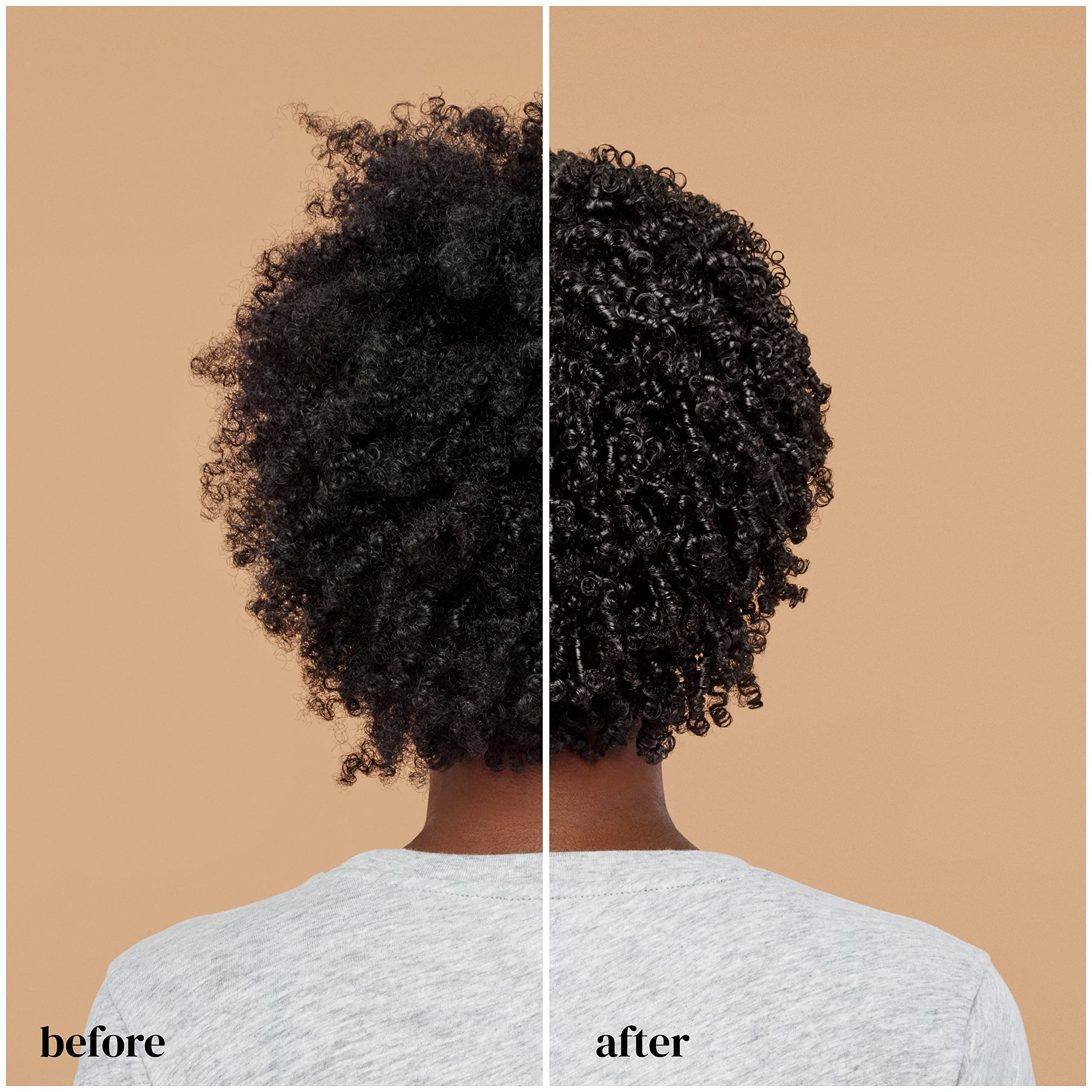 Ouidad gel applied to a curl section creating defined, frizz-resistant curl