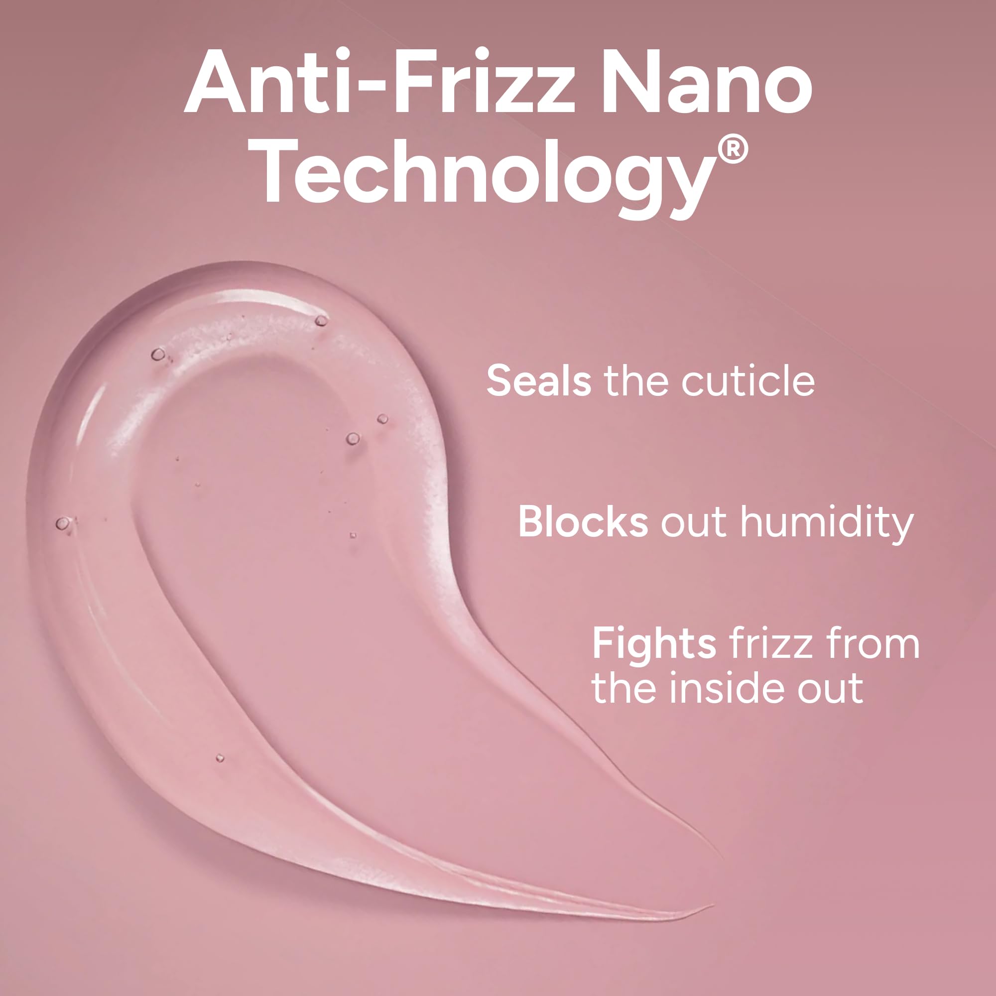 Ouidad sericin ingredient visual emphasizing anti-frizz protection