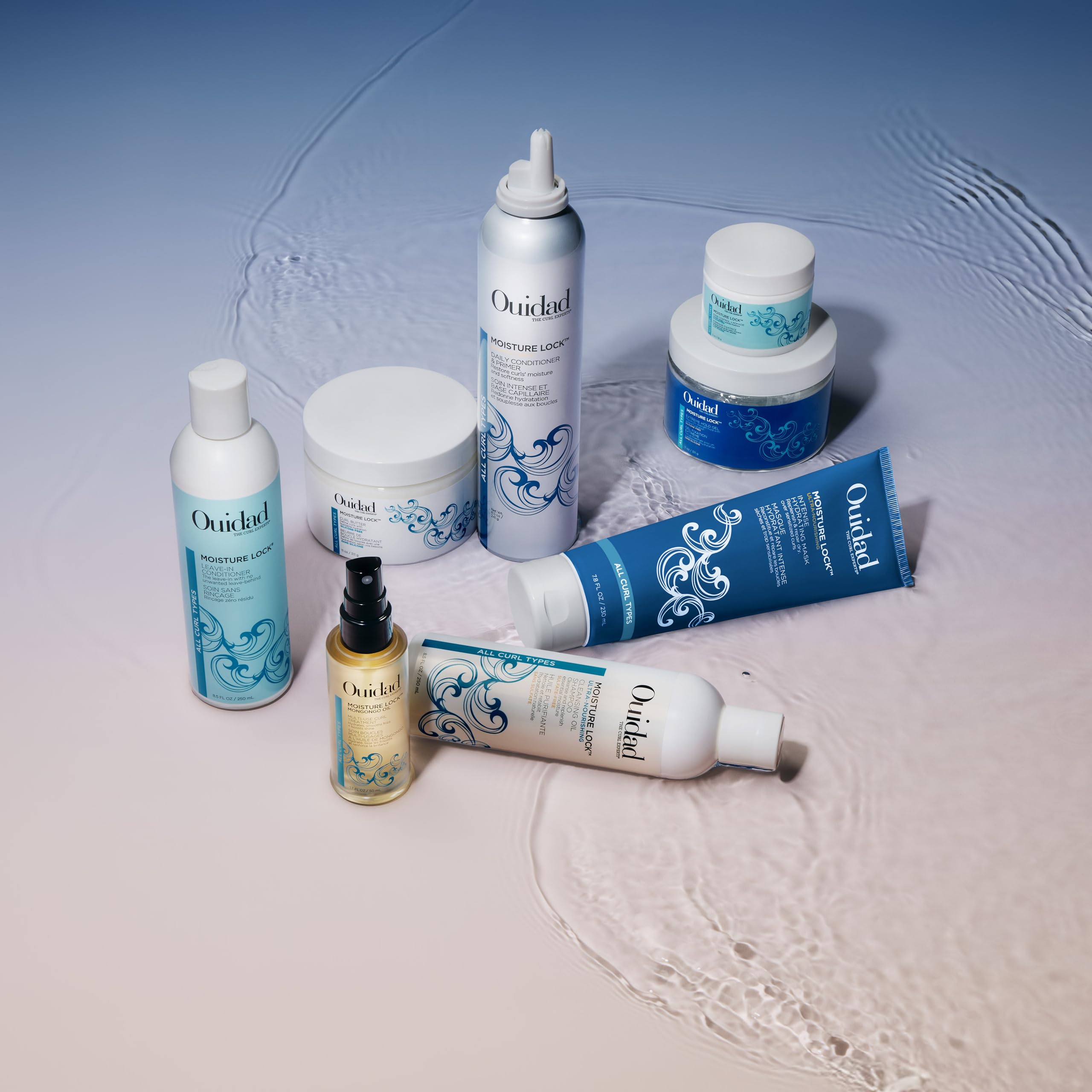 After use lifestyle shot of defined curls, Ouidad adds shine and softness