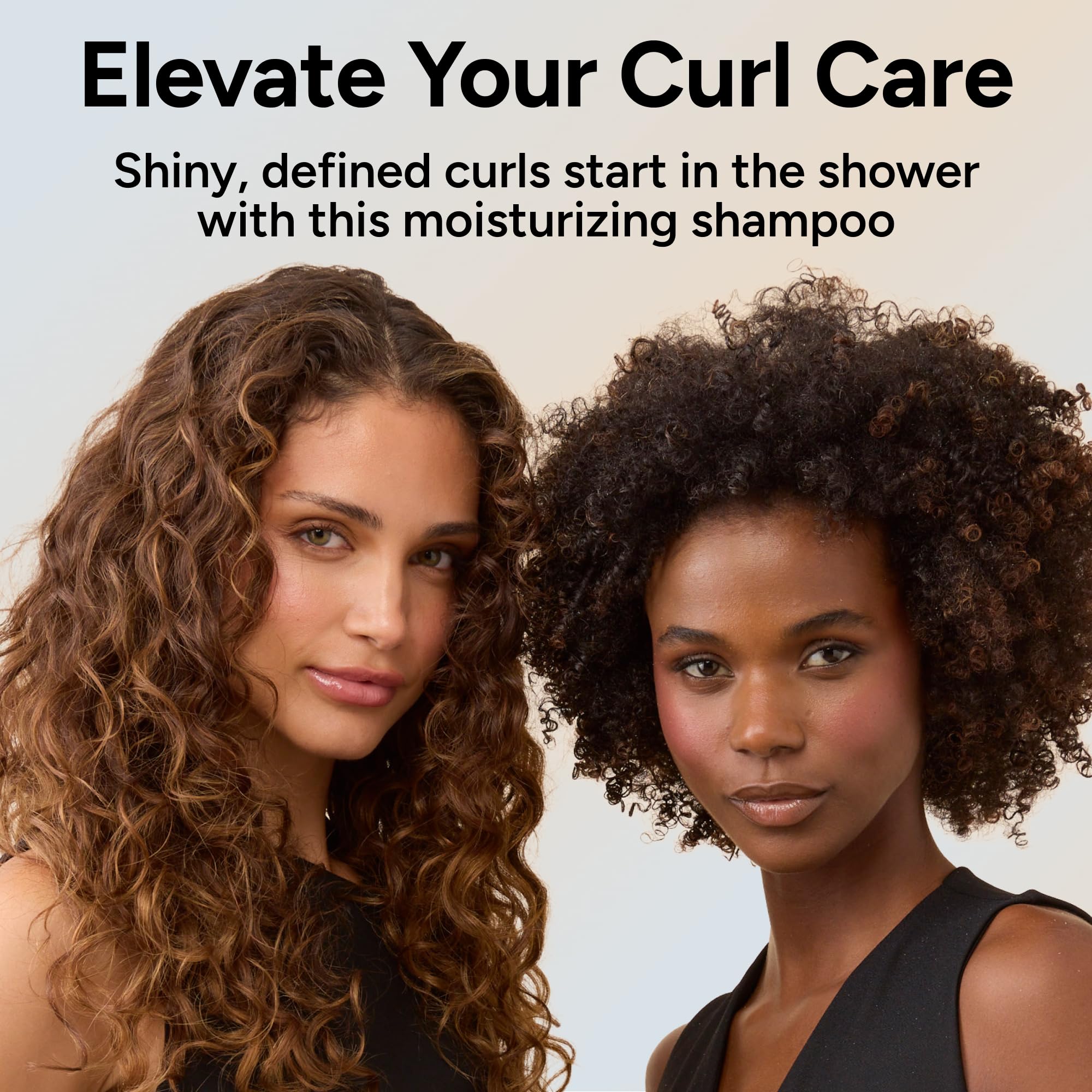 Ouidad shampoo with conditioner duo demonstrating a complete curl routine