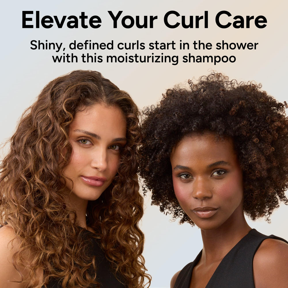 Ouidad shampoo with conditioner duo demonstrating a complete curl routine