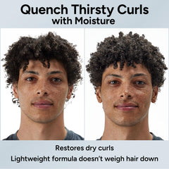 Ouidad shampoo poured on hand producing gentle foam for clean curls