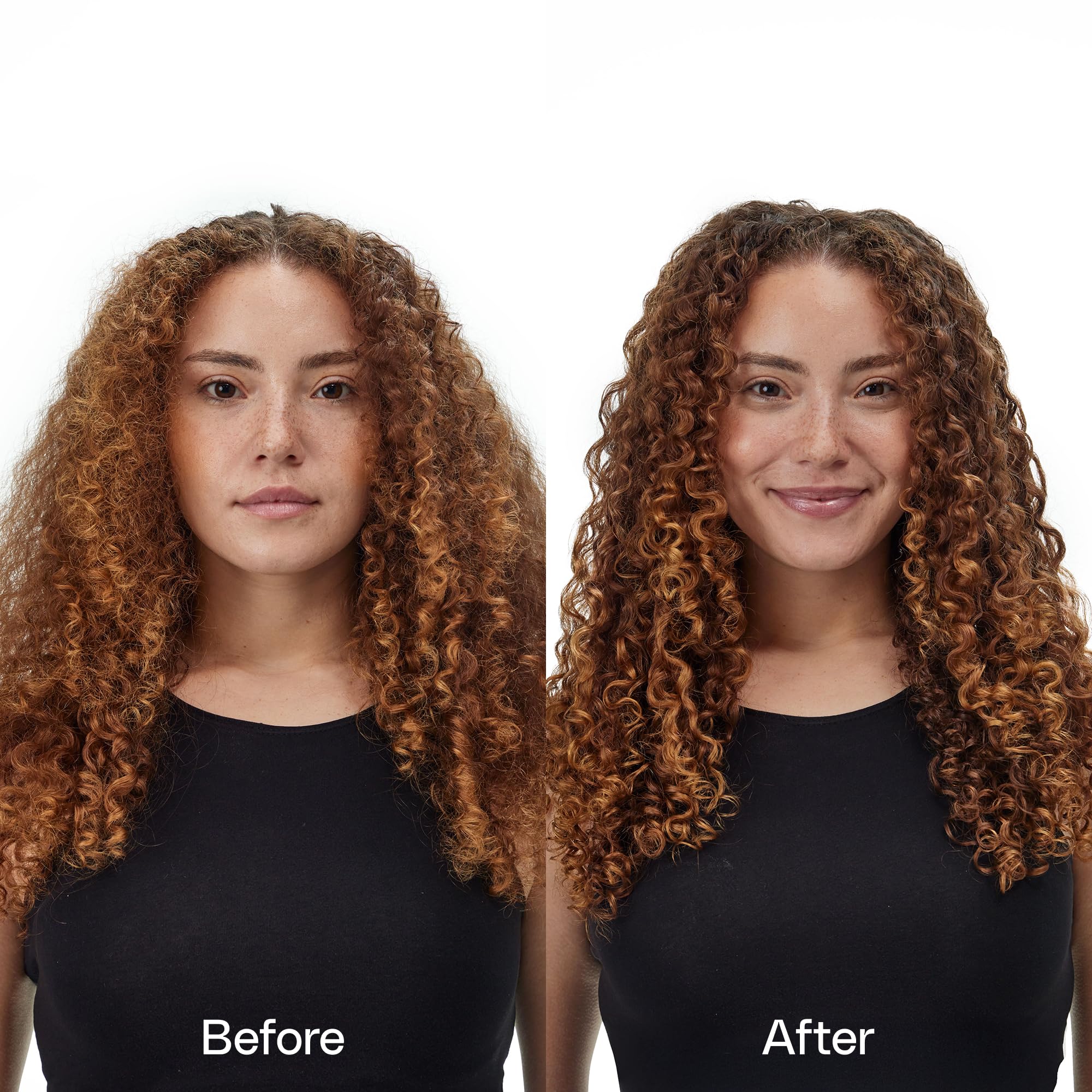 Ouidad shampoo pouring into hand to show mild lather and non-stripping cleanse