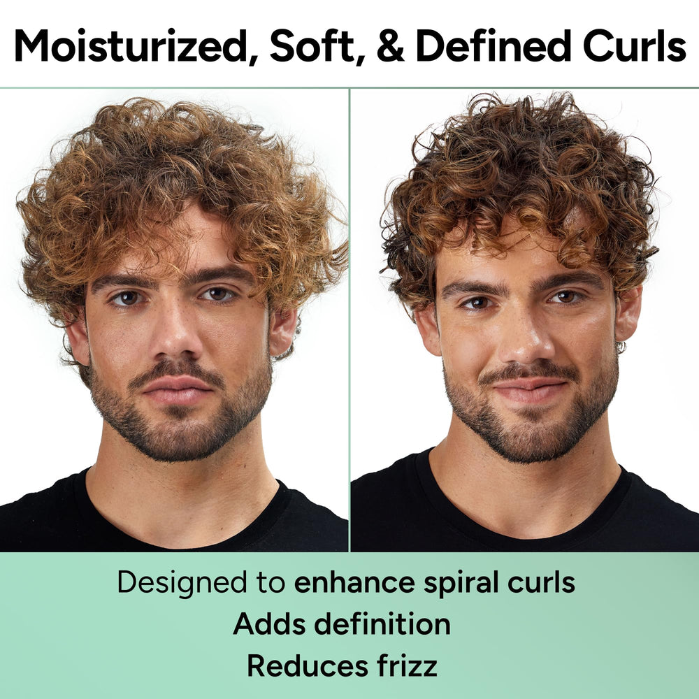 OUIDAD before and after curls showing defined, held curl pattern