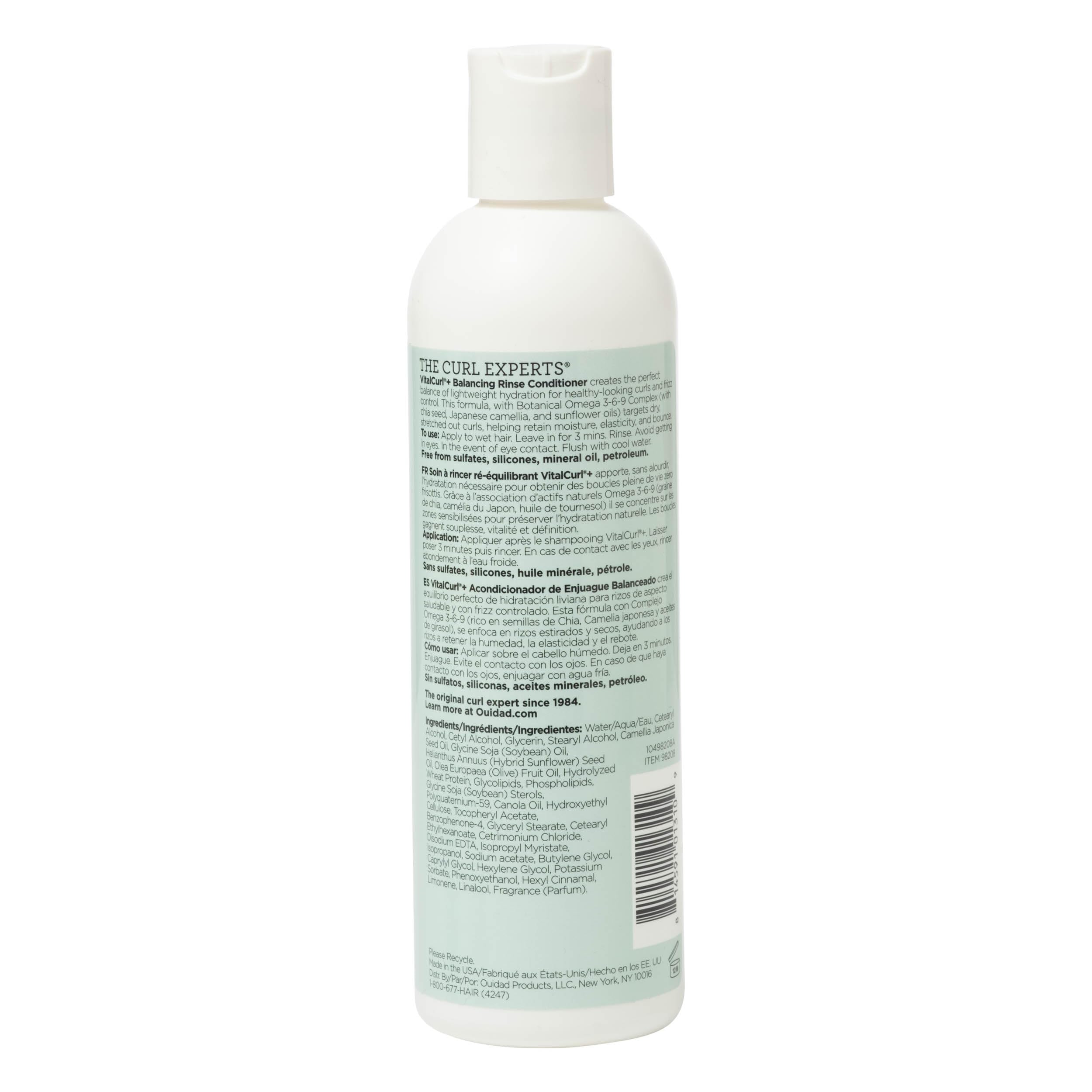Ouidad conditioner creamy texture close-up showing lightweight, moisturizing consistency