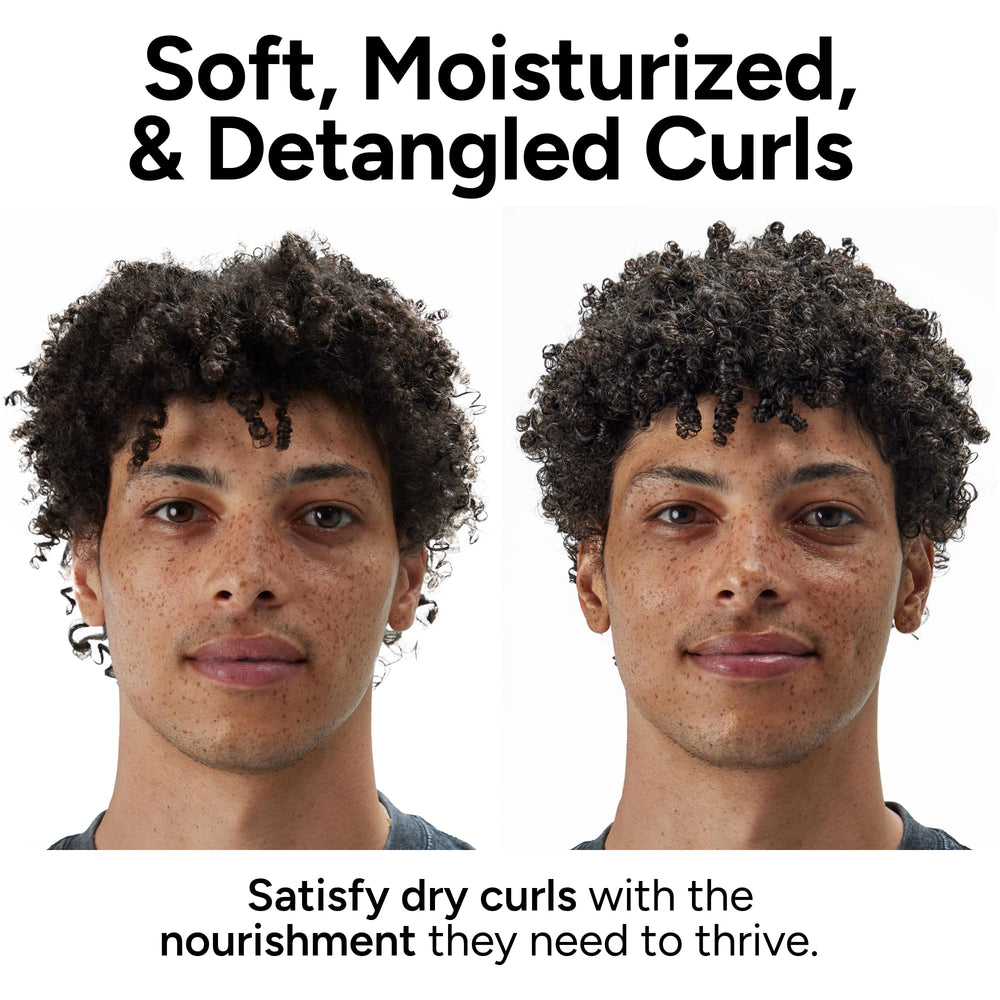Ouidad detangling demo with wide-tooth comb reducing breakage during styling