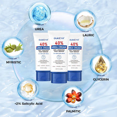 OUKEYA cream texture close-up highlighting non-greasy absorbent finish