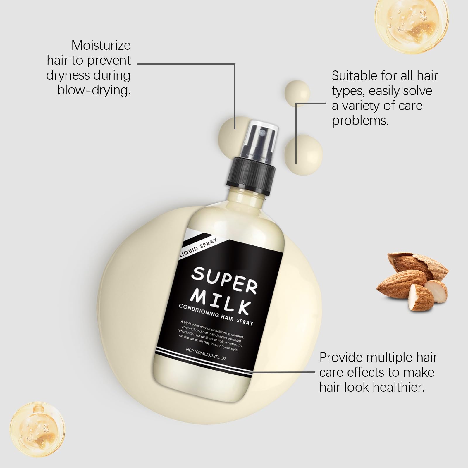 OUKPANE dry hair before and after showing smoother, shinier finish