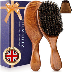Oumigiz front view wooden brush showing elegant design and comfortable grip