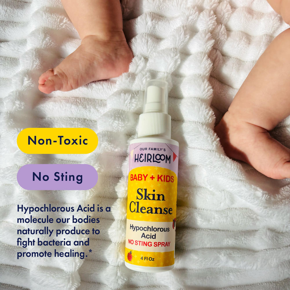 Our Family's Heirloom bottle in diaper bag for quick on-the-go care