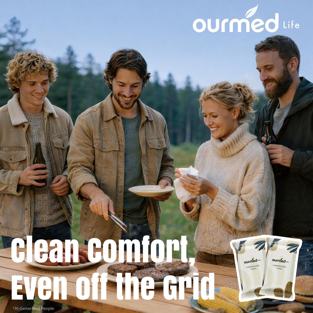 ourmed life towel expanding in hand showing instant activation benefit