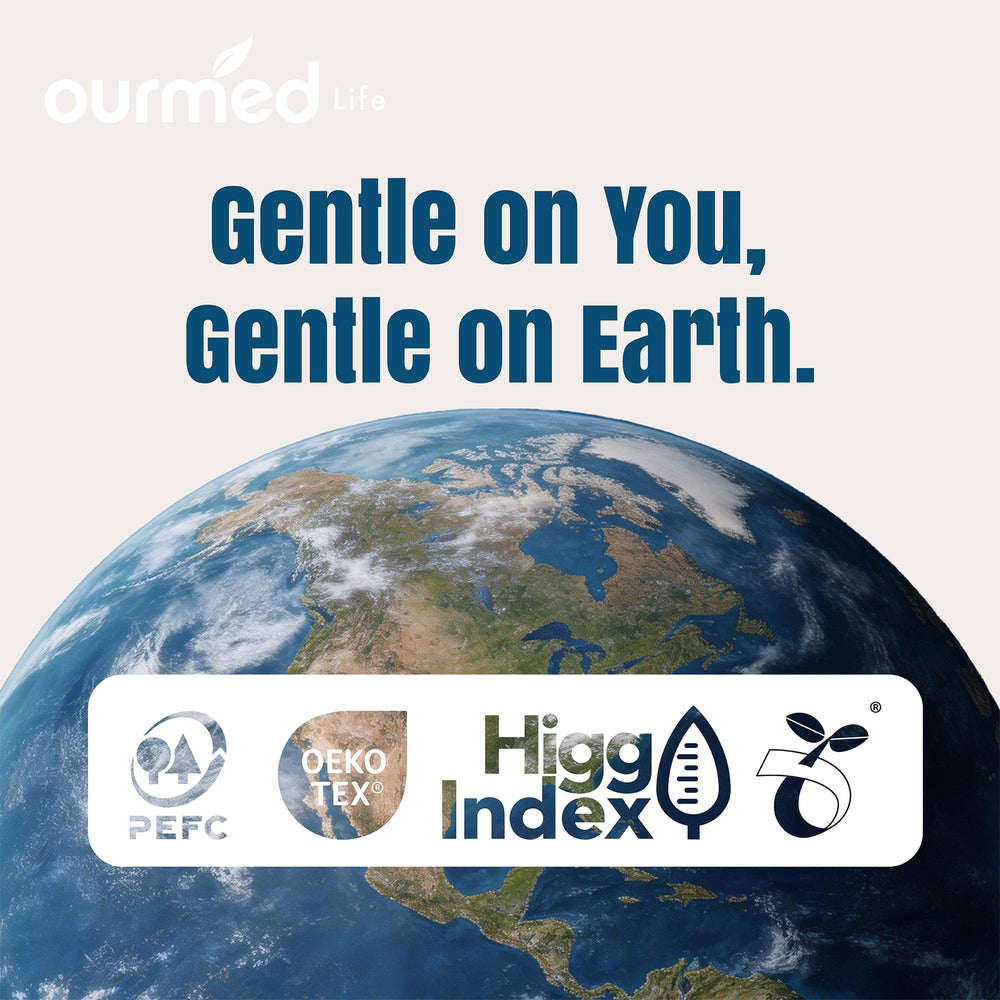 ourmed life individual wrapper label showing hygiene and sealed freshness