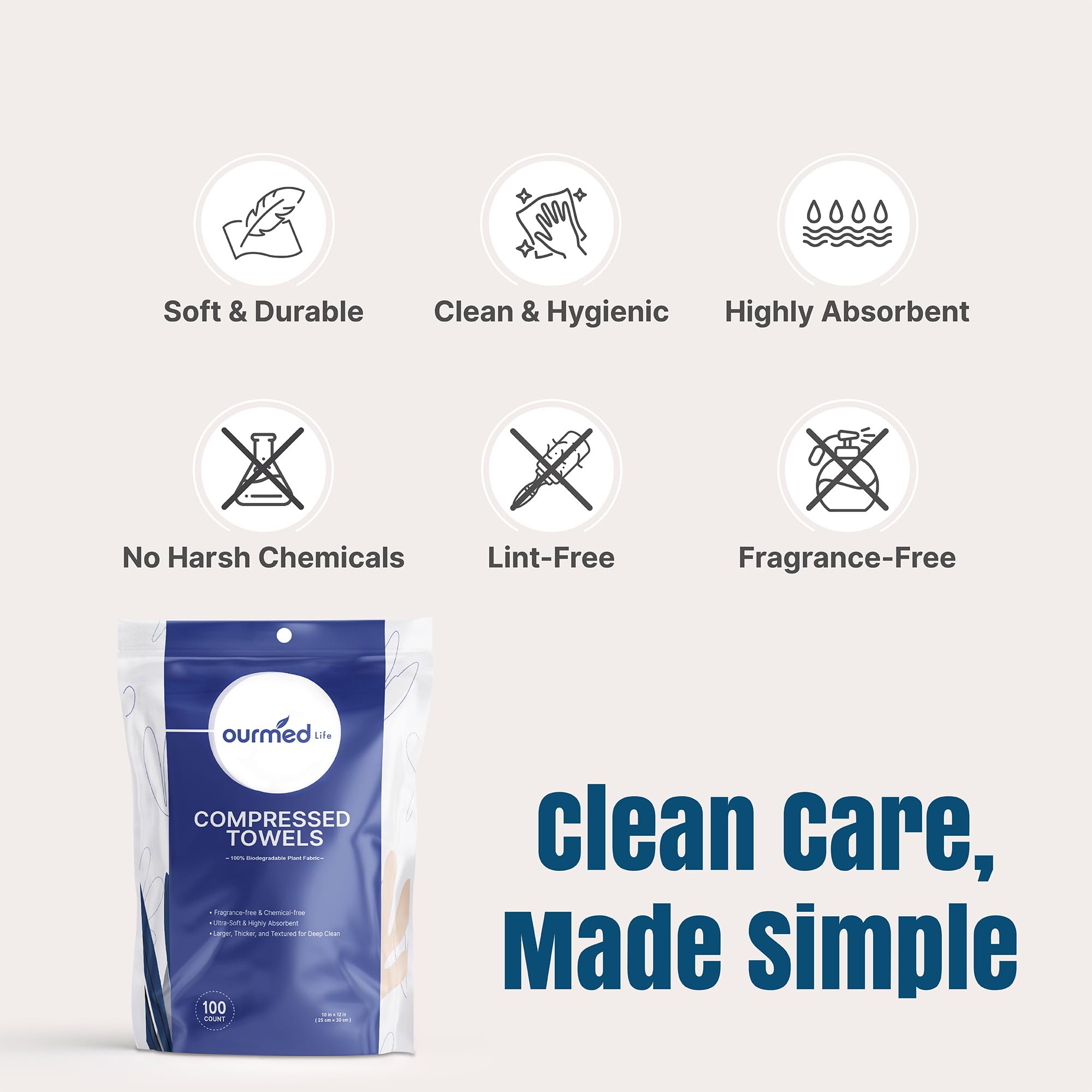 Ourmed Life individual wrapper opened to reveal hygienic single-use benefit