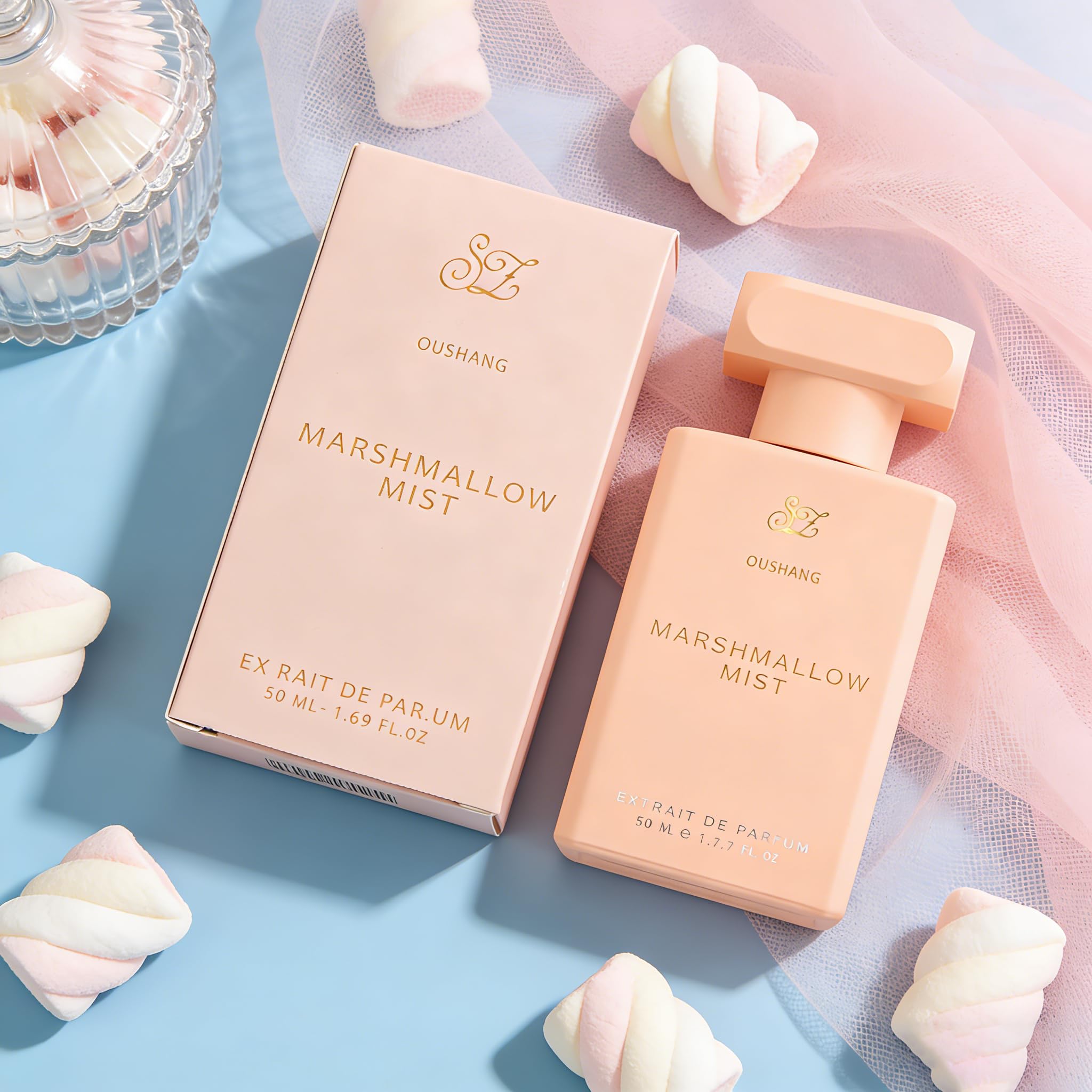 OUSHANG ingredient texture shot suggesting creamy vanilla and marshmallow warmth