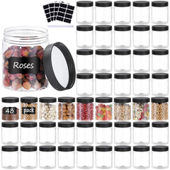 OUSHINAN front view of 48 clear jars showing uniform pack and convenience