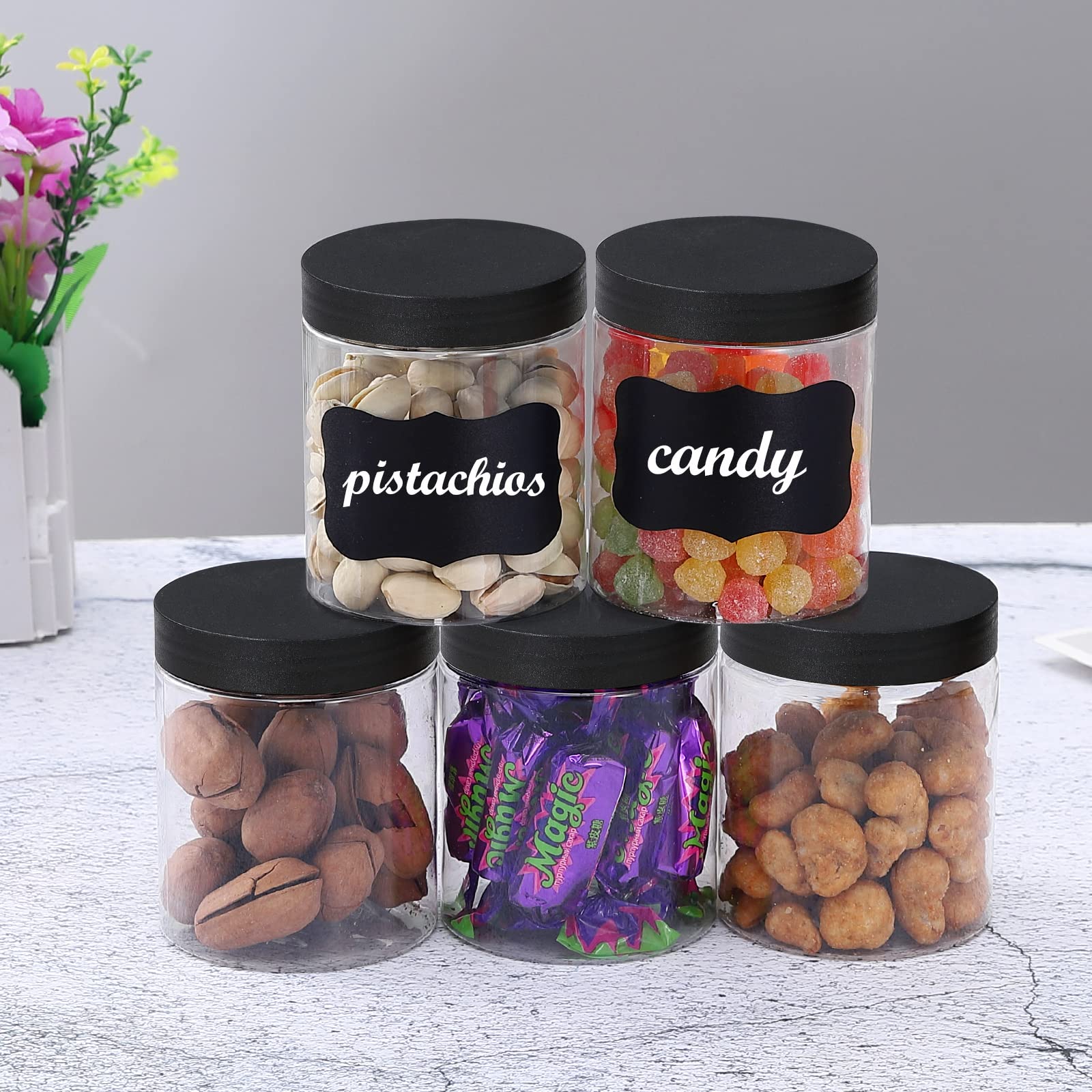 OUSHINAN stacked jars arranged compactly to save shelf space