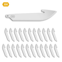 OUTDOOR EDGE close-up of 420J2 blade edge showcasing razor-sharp finish and durability