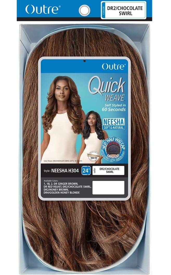 Outre NEESHA color 1 jet black detail illustrating true deep black tone