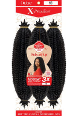Outre Twisted Up front packaging showing 2-pack and Off Black color benefits instant installation