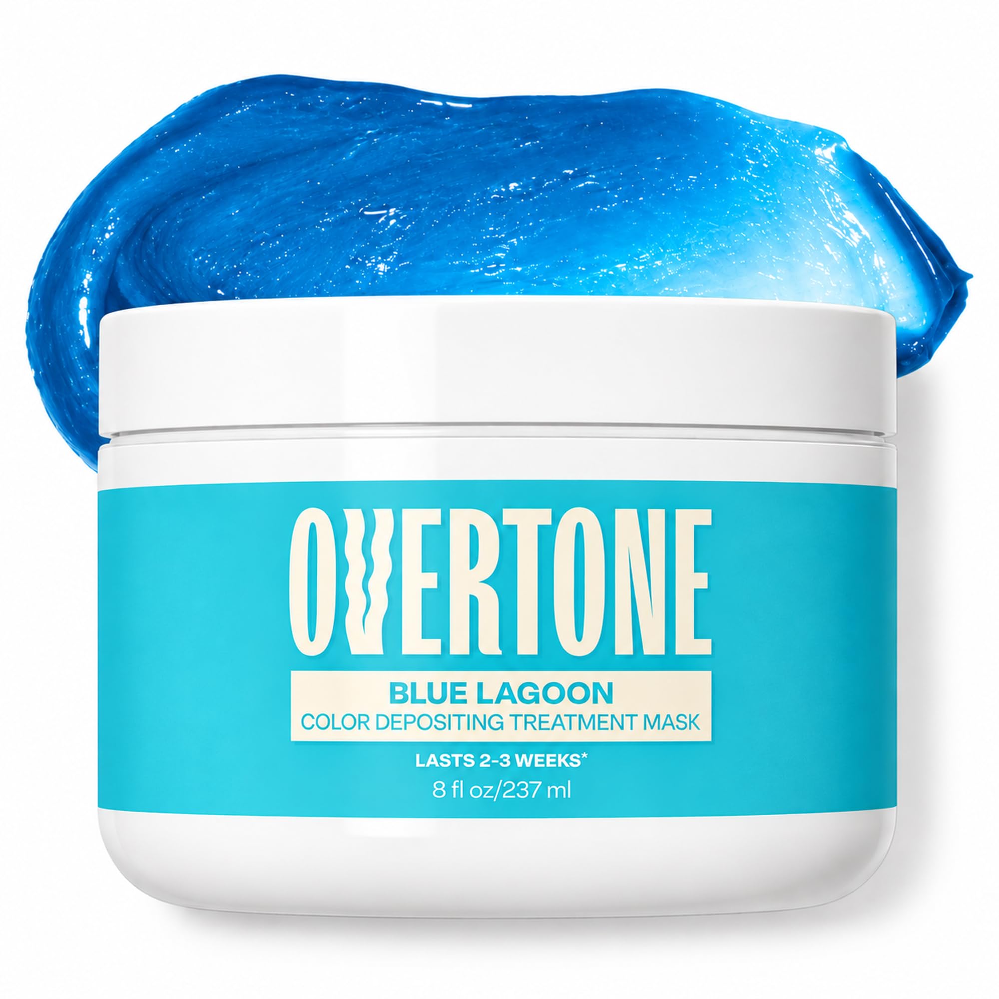 oVertone front packaging showing Blue Lagoon vibrant color and brand clarity