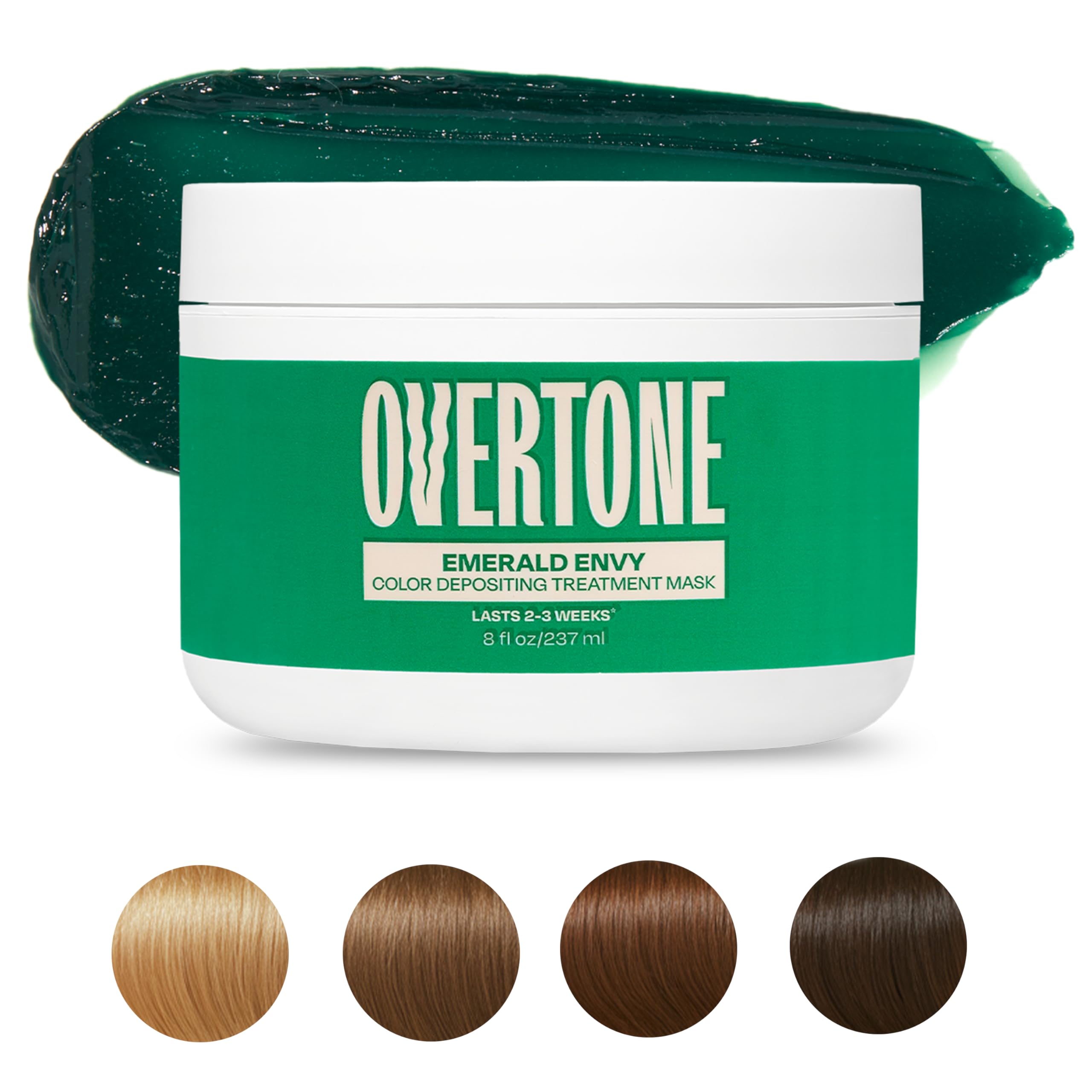 oVertone Emerald Envy open texture close-up highlighting creamy pigment and conditioning