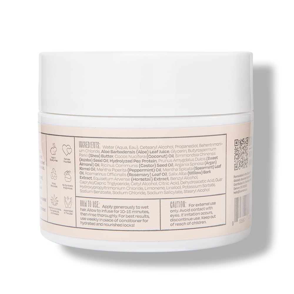 oVertone open jar revealing creamy mask texture for quick absorption benefit