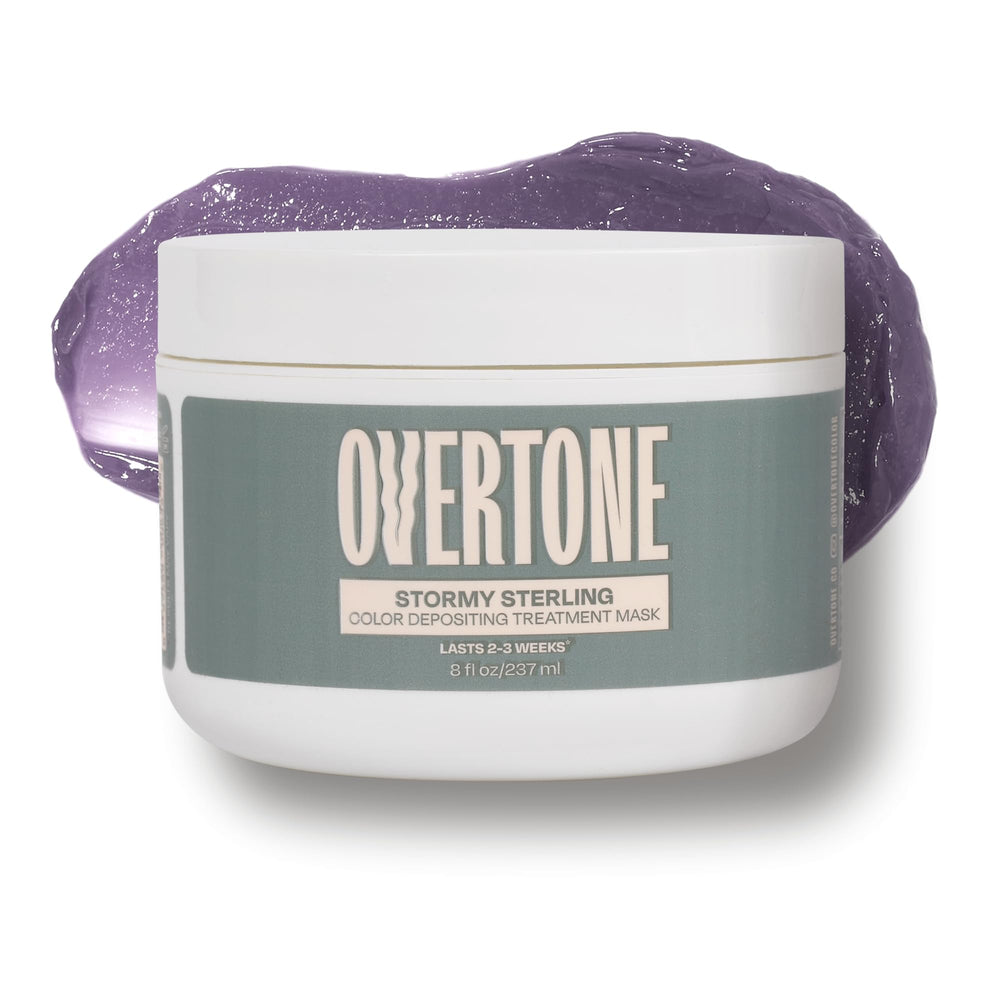 oVertone front packaging showing Stormy Sterling mask and clear product identity benefit