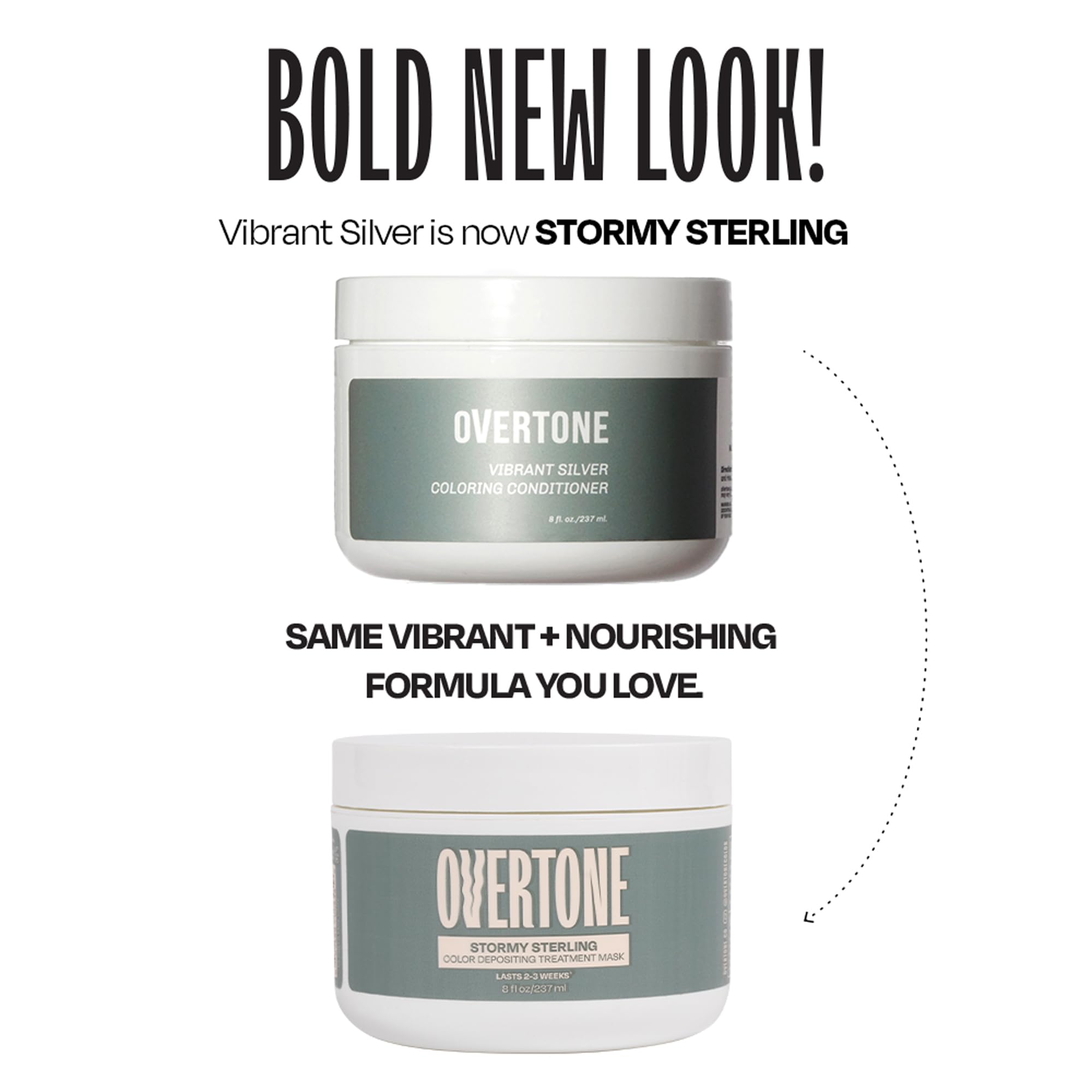 oVertone 8 oz jar next to hand showing true size and convenient at-home portion