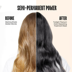 oVertone being applied to dry hair demonstrating even coverage and convenience