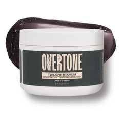 oVertone jar front showing Twilight Titanium color and brand promise