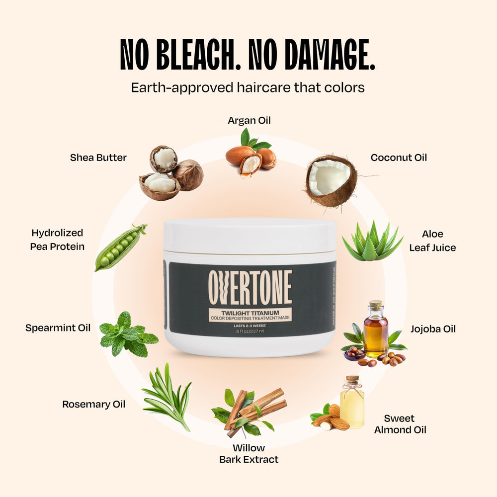 oVertone ingredients shot with shea and coconut showing moisturizing benefits