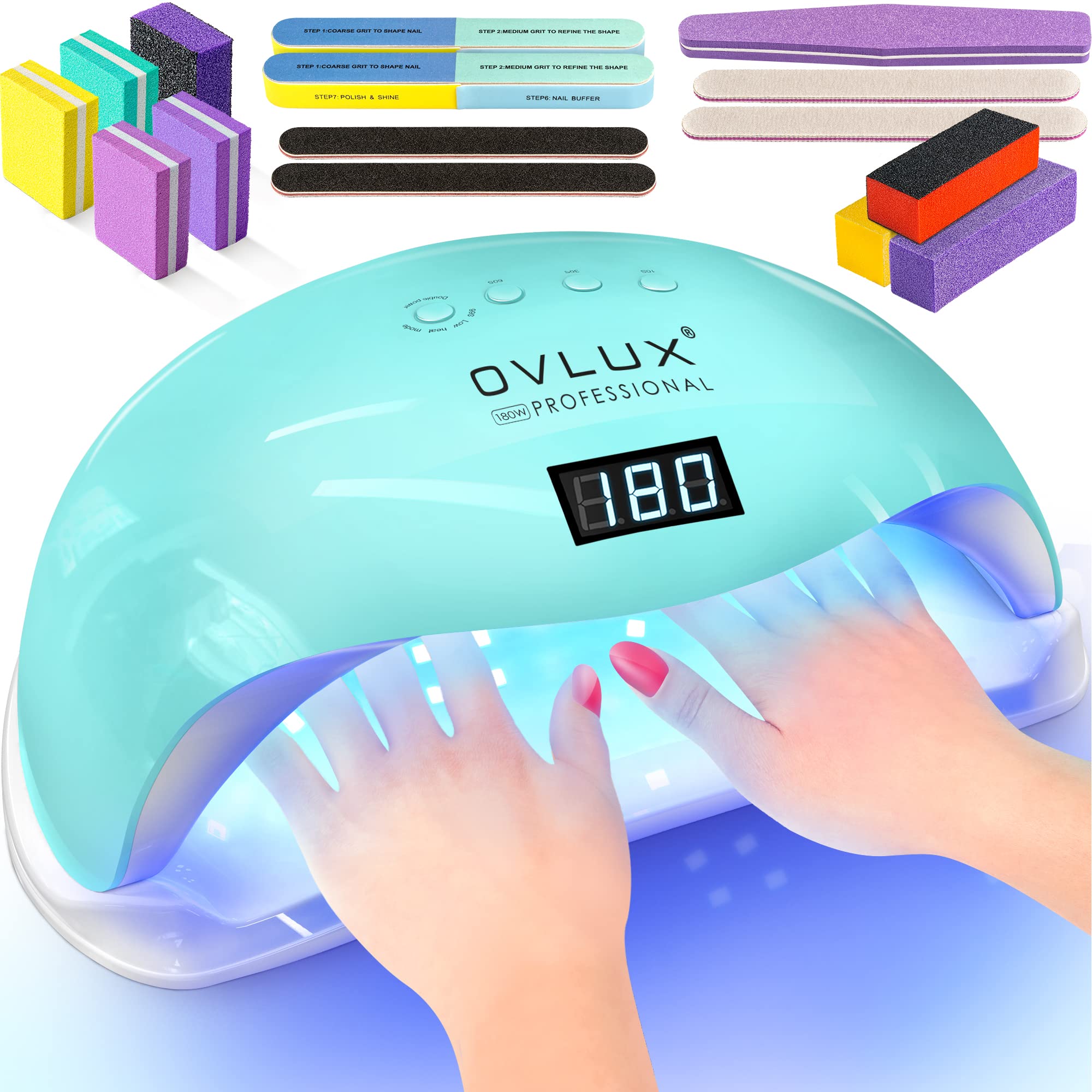 OVLUX front view showing Tiffany finish and fast professional curing benefit