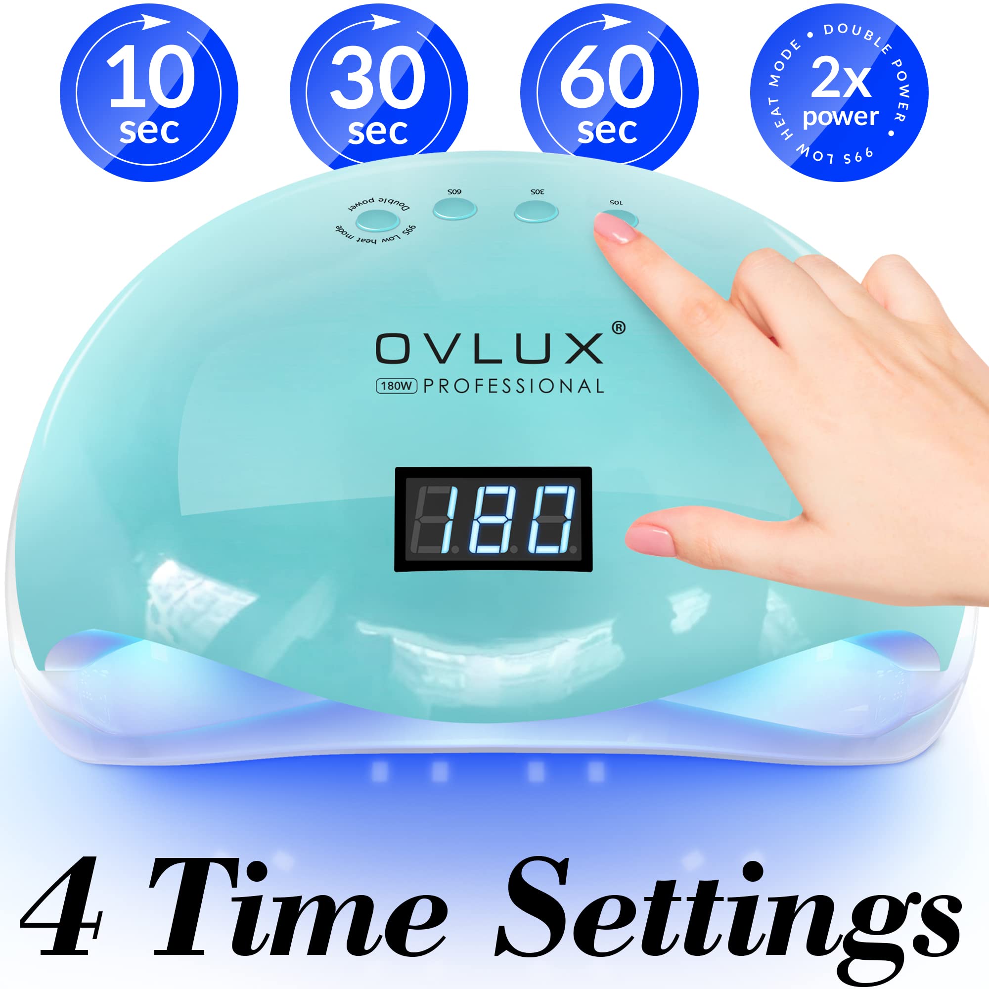 OVLUX LCD display and timer controls for precise curing benefit