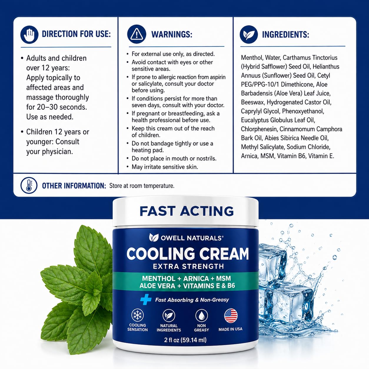Owell Naturals cream on bathroom shelf to illustrate everyday personal-care use